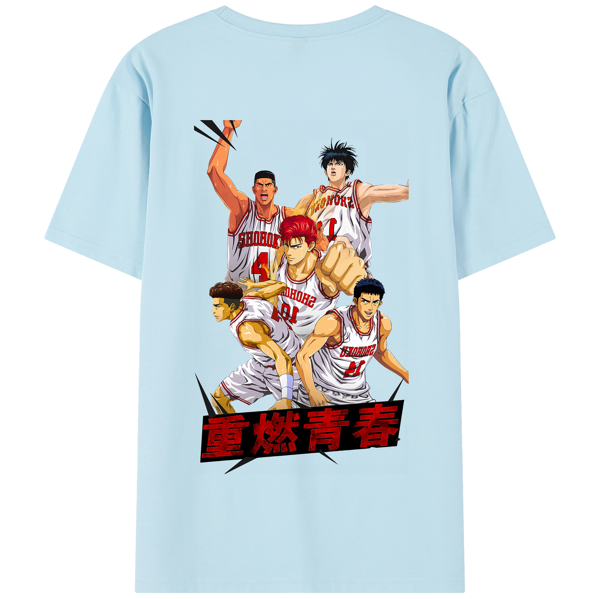 SLAM DUNK／スラムダンク 綿100％半袖Tシャツ（背面プリント）